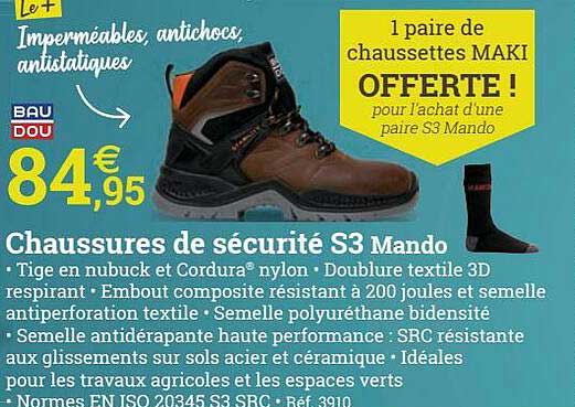chaussures de sécurité s3 mando