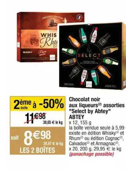 Chocolat Noir Aux Liqueurs Assorties "select By Abtey" Abtey