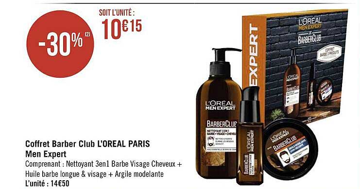 coffret barber club l'oréal paris men expert