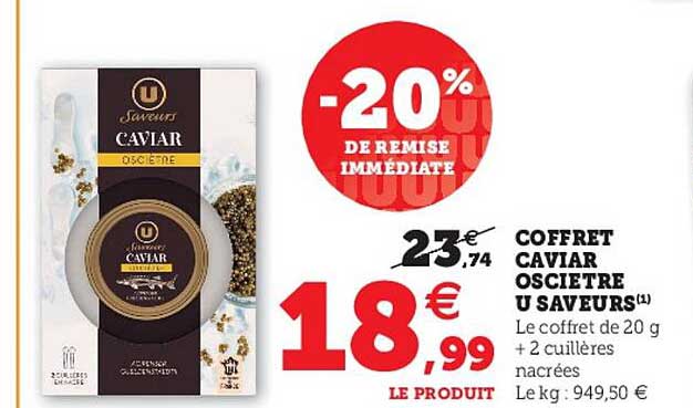 coffret caviar osciètre u saveurs