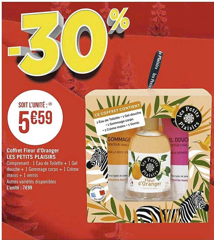 coffret fleur d'oranger les petits plaisirs