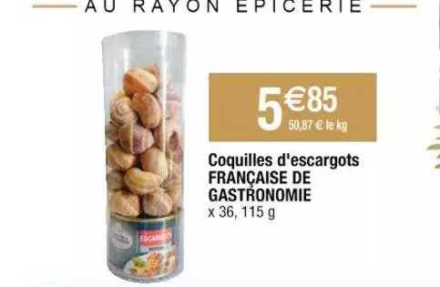 coquilles d'escargots française de gastronomie