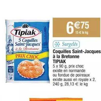 coquilles saint-jacques à la bretonne tipiak