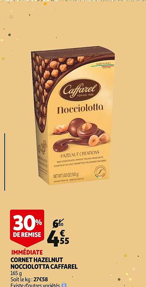 corne hazelnut nocciolotta caffarel