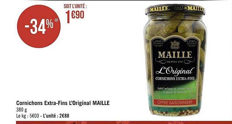 cornichons extra-fins l'original maille