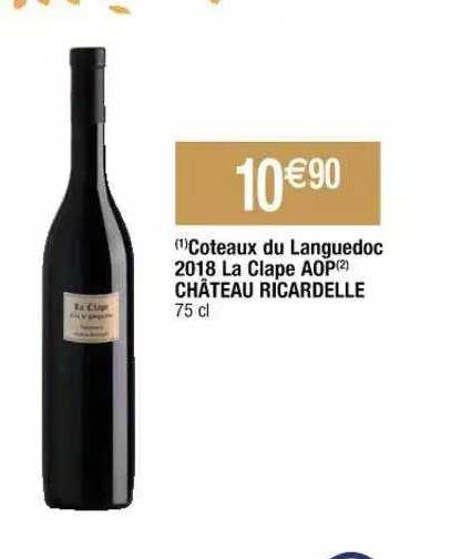 coteaux du languedoc 2018 la clape aop château ricardelle