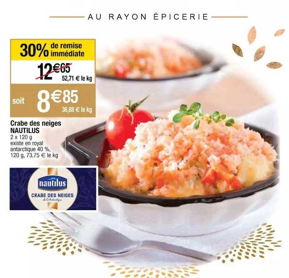 crabe des neiges nautilus
