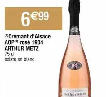 crémant d'alsace aop rosé 1904 arthur metz