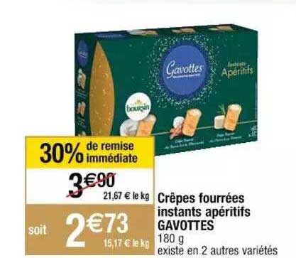 crêpes fourrées instants apéritifs gavottes