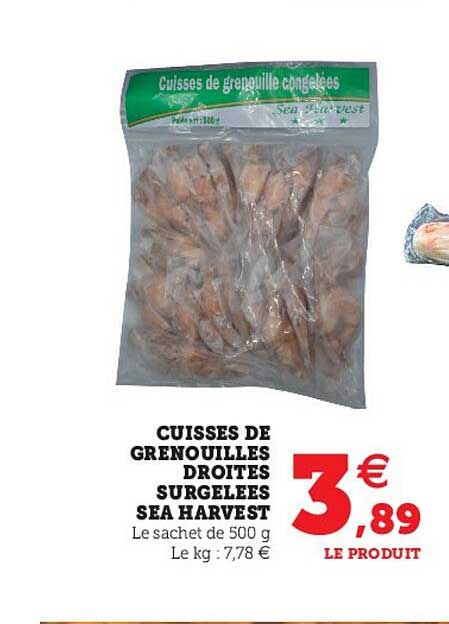 cuisses de grenouilles droites surgelées sea harvest