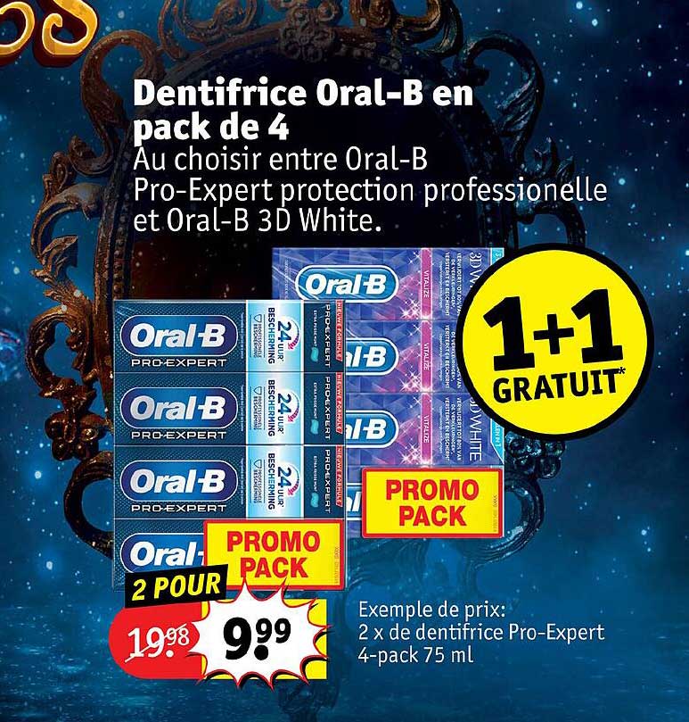 Dentifrice Oral-b En Pack De 4 1+1 Gratuit