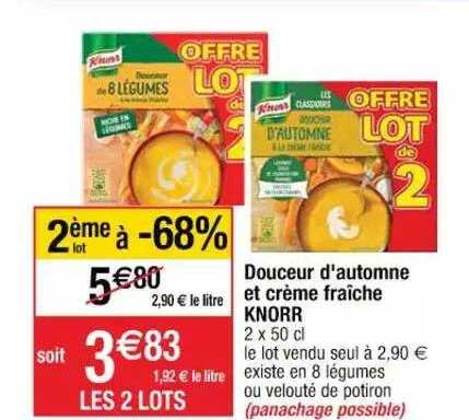 douceur d'automne et crème fraîche knorr