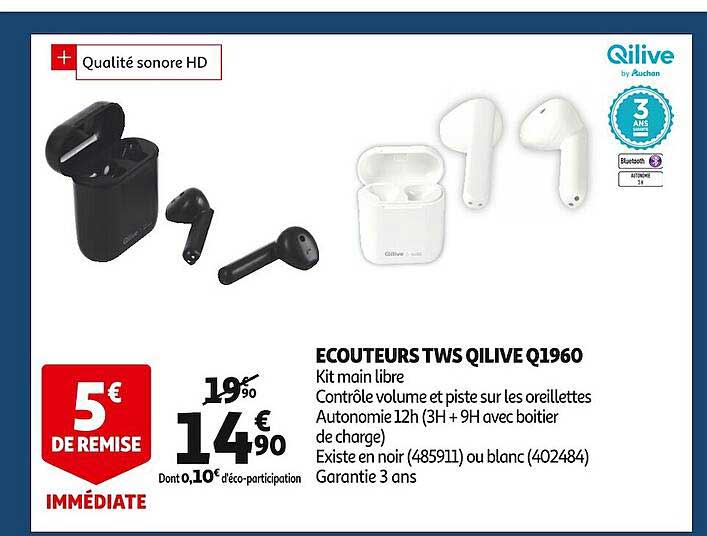 écouteurs tws qilive q1960