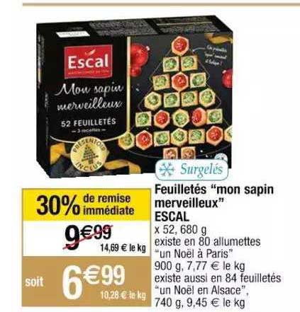 feuilletés "mon sapin merveilleux" escal