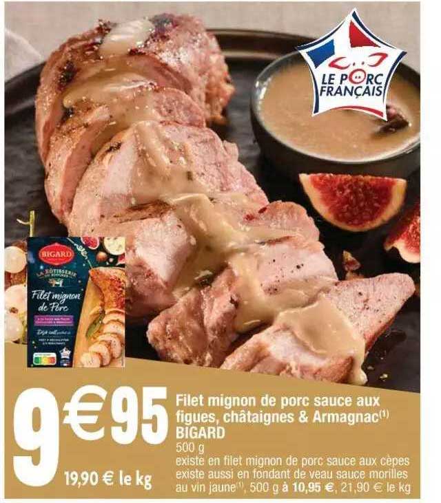 Filet Mignon De Porc Sauce Aux Figues, Châtaignes & Armagnac Bigard