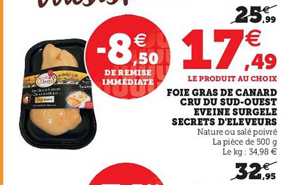 foie gras de canard cru du sud-ouest éveiné surgelé secrets d'éleveurs