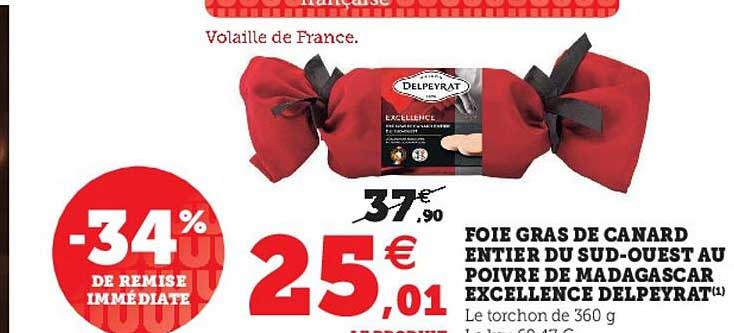 foie gras de canard entier du sud-ouest au poivre de madagascar excellence delpeyrat