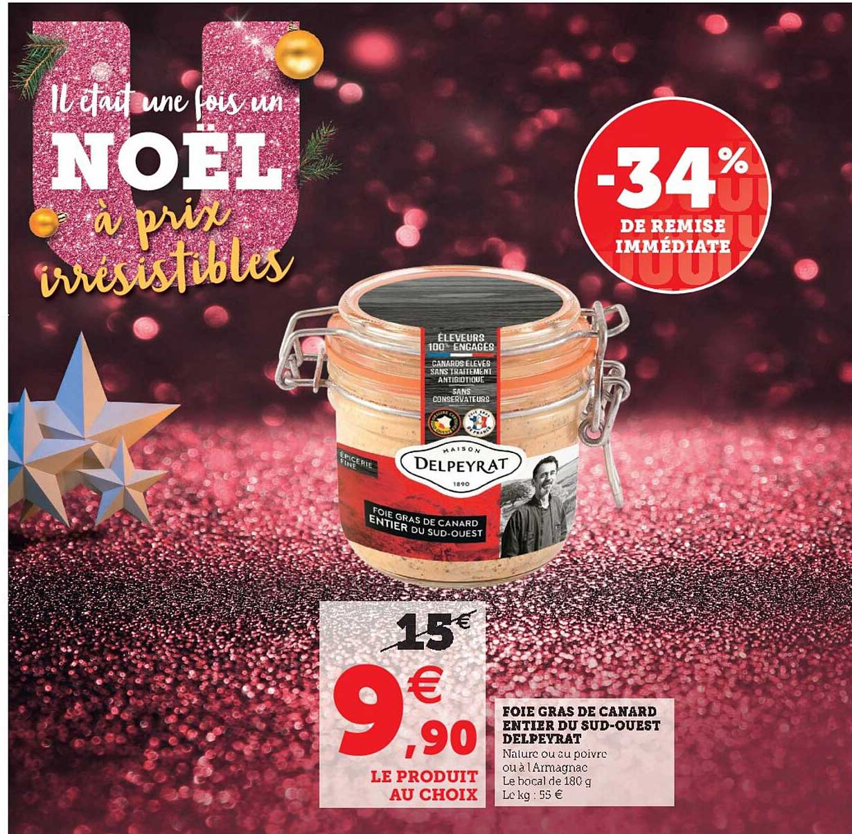 foie gras de canard entier du sud-ouest delpeyrat -34% de remise immédiate