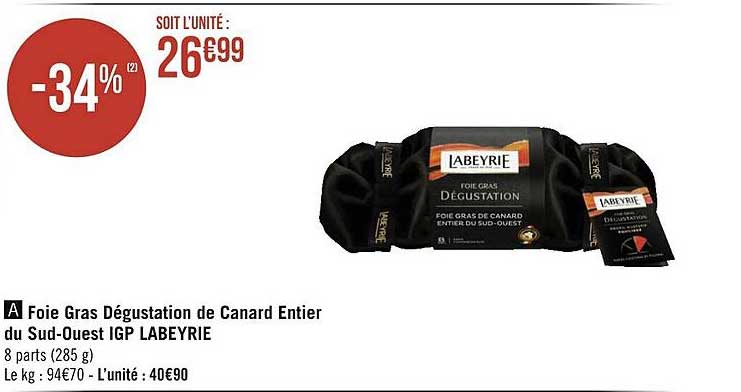 foie gras dégustation de canard entier du sud-ouest igp labeyrie