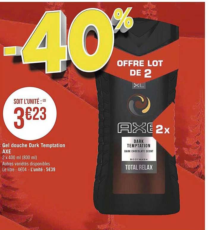 gel douche dark temptation axe