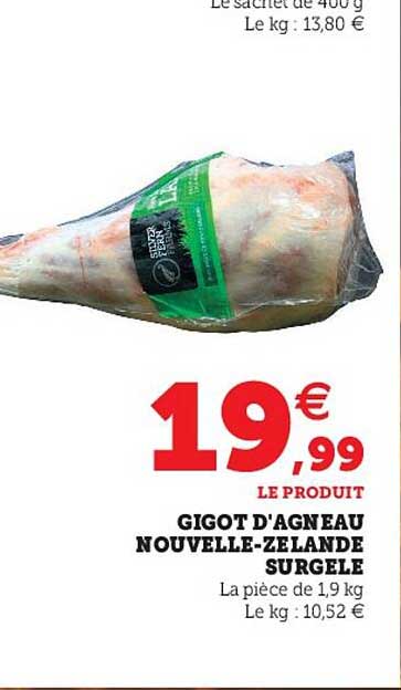 gigot d'agneau nouvelle-zélande surgelé