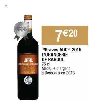 graves aoc 2015 l'orangerie de rahoul