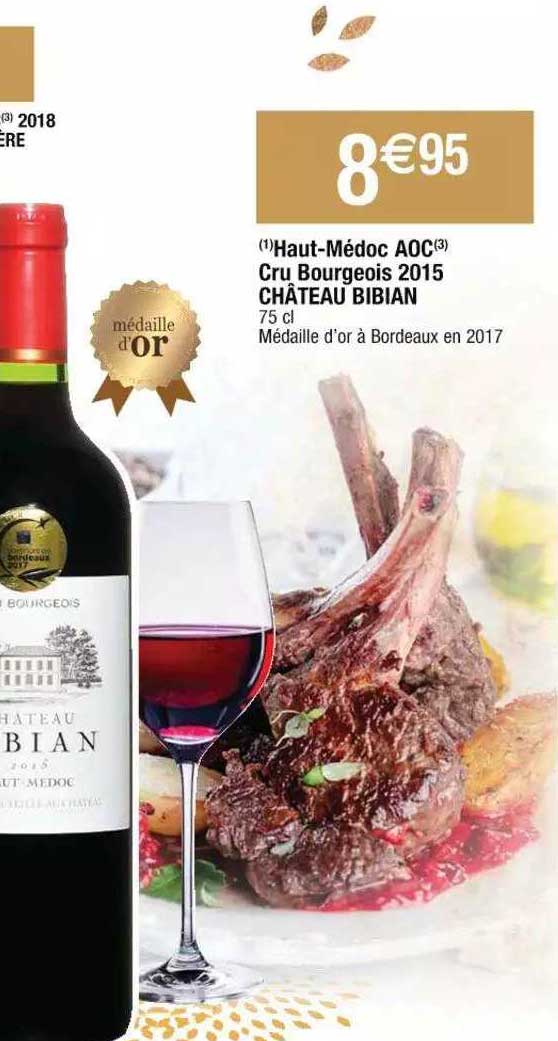 haut-médoc aoc cru bourgeois 2015 château bibian