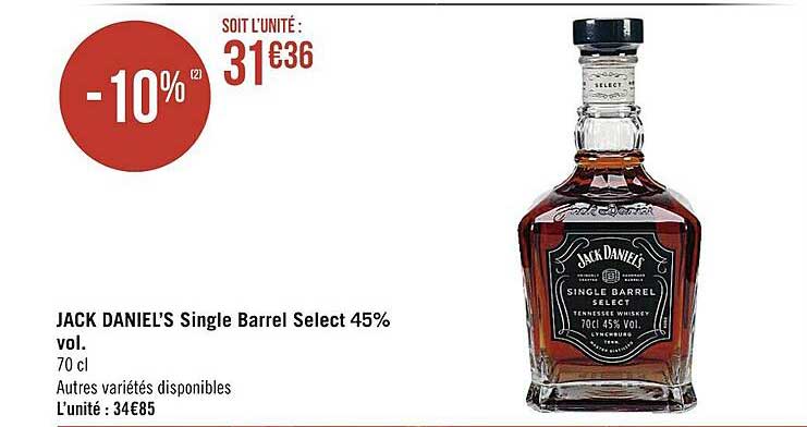 jack daniel's single barrel select 45% vol.