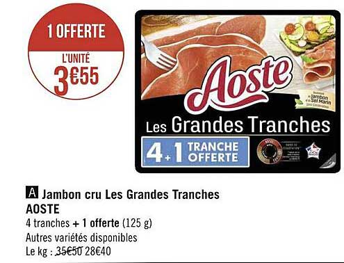 jambon cru les grandes tranches aoste