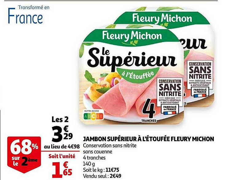 jambon supérieur à l'étouffée fleury michon