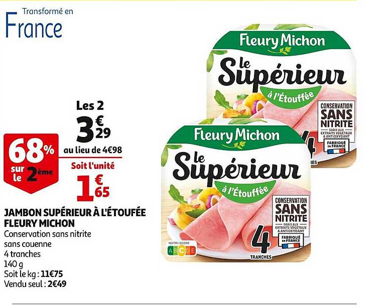 jambon supérieur à l'étouffée fleury michon