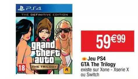 jeu ps4 gta the trilogy