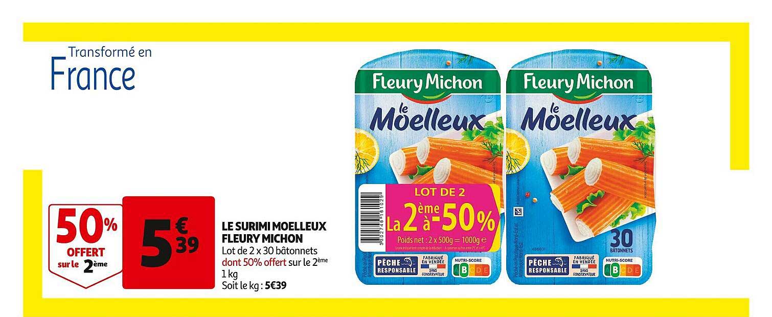 le surimi moelleux fleury michon