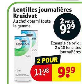 lentilles journalières kruidvat