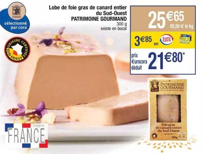 Lobe De Foie Gras De Canard Entier Du Sud-ouest Patrimoine Gourmand