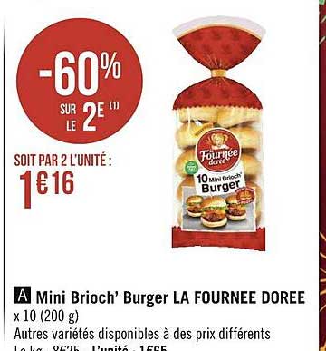 mini biorch' burger la  fournée dorée
