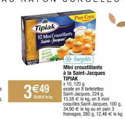 Mini Croustillants à La Saint-jacques Tipiak