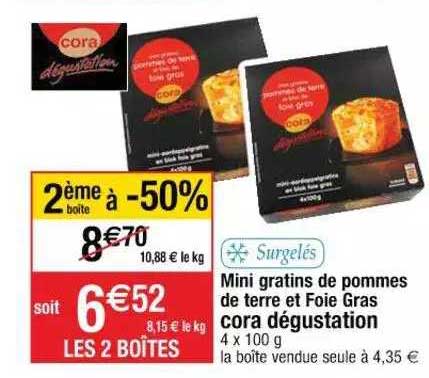 Mini Gratins De Pommes De Terre Et Foie Gras Cora Dégustation