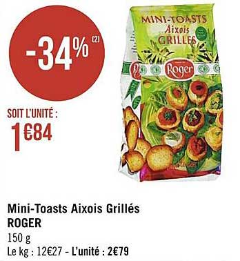 mini-toasts aixois grillés roger