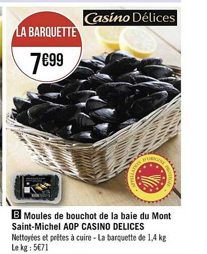 moules de bouchot de la baie du mont saint-michel aop casino délices