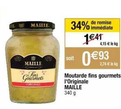 Moutarde Fins Gourmets L'originale Maille