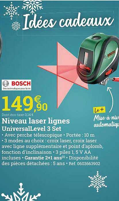 niveau laser lignes universallevel 3 set bosch