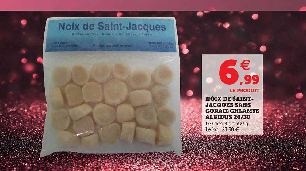 Noix De Saint-jacques Sans Corail Chlamys Albidus 20-30