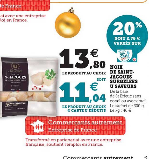 Noix De Saint-jacques Surgelées Us Saveurs