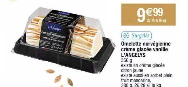 omelette norvégienne crème glacée vanille l'angelys