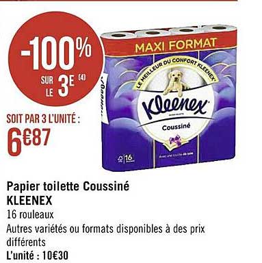 Papier Toilette Coussiné Kleenex