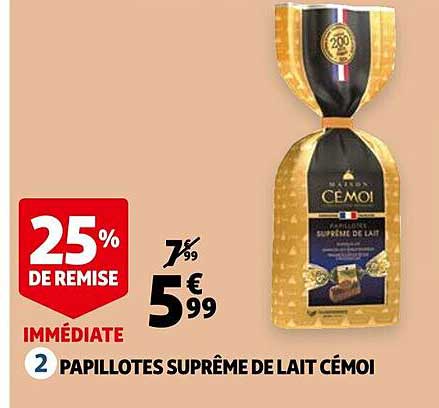 papillotes suprême de lait cémoi