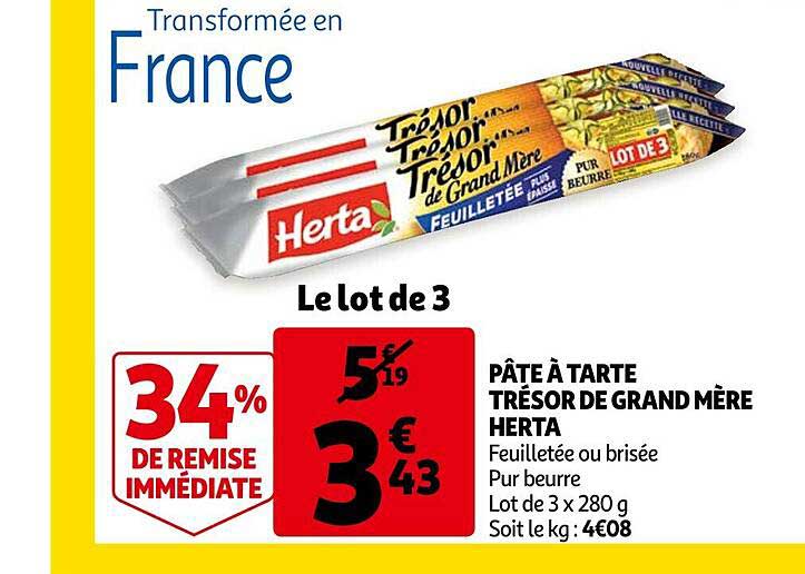 pâte à tarte trésor de grand mère herta