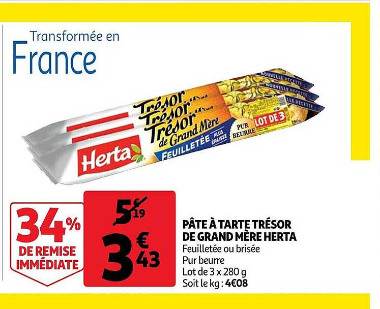 pâte à tarte trésor de grand mère herta