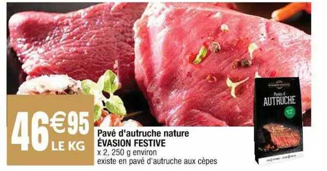 pavé d'autruche nature évasion festive